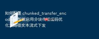 如何配置 chunked_transfer_encoding 智能启用分块传输编码优化大路径文本流式下发