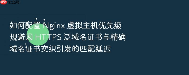 如何配置 nginx 虚拟主机优先级规避因 https 泛域名证书与精确域名证书交织引发的匹配延迟