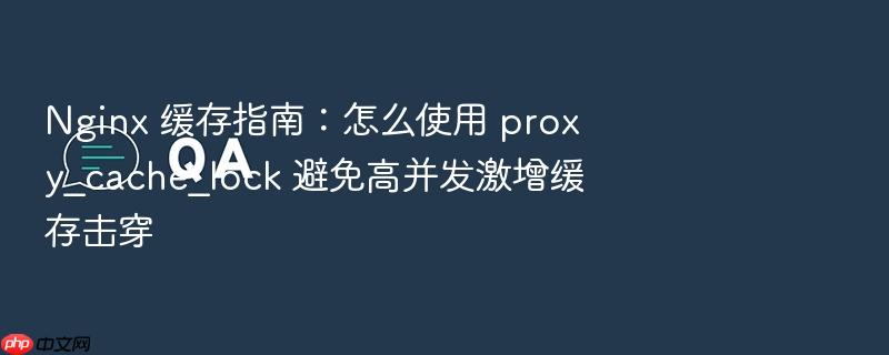 nginx 缓存指南:怎么使用 proxy_cache_lock 避免高并发激增缓存击穿
