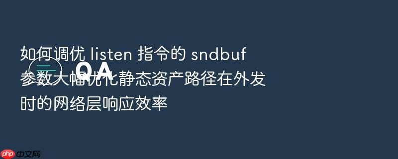 如何调优 listen 指令的 sndbuf 参数大幅优化静态资产路径在外发时的网络层响应效率
