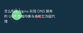 怎么利用 nginx 实现 dns 服务的 udp 负载均衡与高性能四层代理