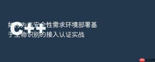 如何为高安全性需求环境部署基于生物识别的接入认证实战