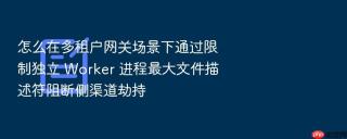 怎么在多租户网关场景下通过限制独立 worker 进程最大文件描述符阻断侧渠道劫持
