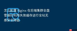 怎么配置 Nginx 在后端集群全盘雪崩时利用失效缓存进行全站无感安全降级