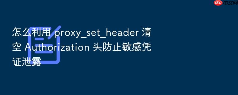 怎么利用 proxy_set_header 清空 authorization 头防止敏感凭证泄露