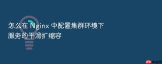 怎么在 Nginx 中配置集群环境下服务的平滑扩缩容