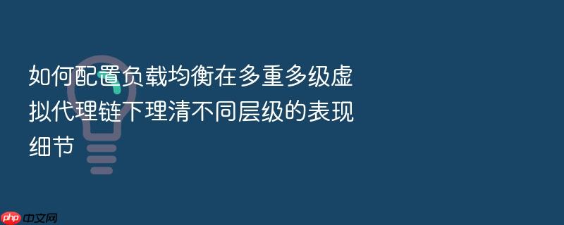 如何配置负载均衡在多重多级虚拟代理链下理清不同层级的表现细节