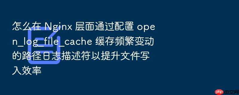 怎么在 nginx 层面通过配置 open_log_file_cache 缓存频繁变动的路径日志描述符以提升文件写入效率