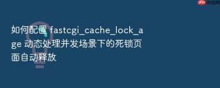 如何配置 fastcgi_cache_lock_age 动态处理并发场景下的死锁页面自动释放