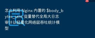 怎么利用 Nginx 内置的 $body_bytes_sent 变量替代全局大日志审计以轻量化网络层吞吐统计模型