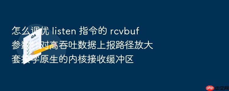 怎么调优 listen 指令的 rcvbuf 参数针对高吞吐数据上报路径放大套接字原生的内核接收缓冲区