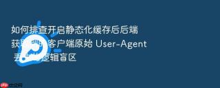 如何排查开启静态化缓存后后端获取到的客户端原始 user-agent 丢失的逻辑盲区