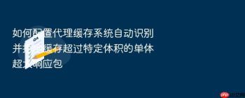 如何配置代理缓存系统自动识别并拒绝缓存超过特定体积的单体超大响应包