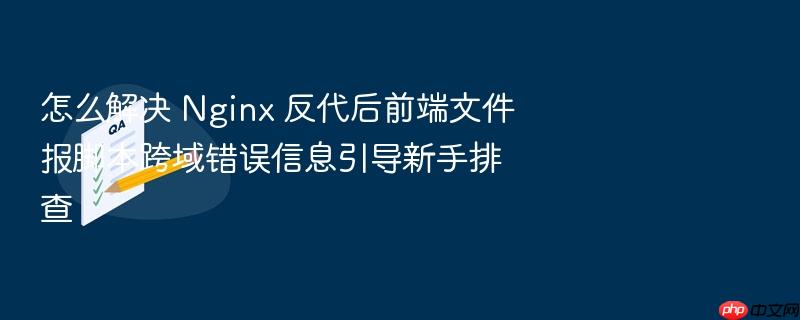 怎么解决 nginx 反代后前端文件报脚本跨域错误信息引导新手排查