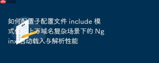 如何配置子配置文件 include 模式优化上万域名复杂场景下的 nginx 启动载入与解析性能