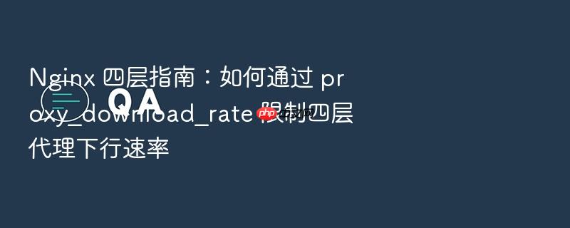 nginx 四层指南：如何通过 proxy_download_rate 限制四层代理下行速率