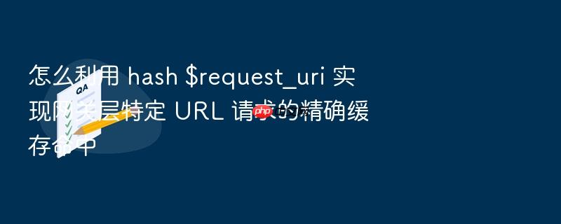 怎么利用 hash $request_uri 实现网关层特定 url 请求的精确缓存命中