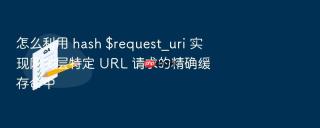 怎么利用 hash $request_uri 实现网关层特定 url 请求的精确缓存命中