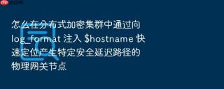 怎么在分布式加密集群中通过向 log_format 注入 $hostname 快速定位产生特定安全延迟路径的物理网关节点