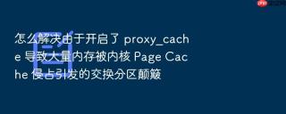 怎么解决由于开启了 proxy_cache 导致大量内存被内核 page cache 侵占引发的交换分区颠簸
