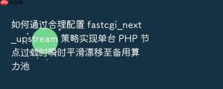 如何通过合理配置 fastcgi_next_upstream 策略实现单台 php 节点过载时瞬时平滑漂移至备用算力池