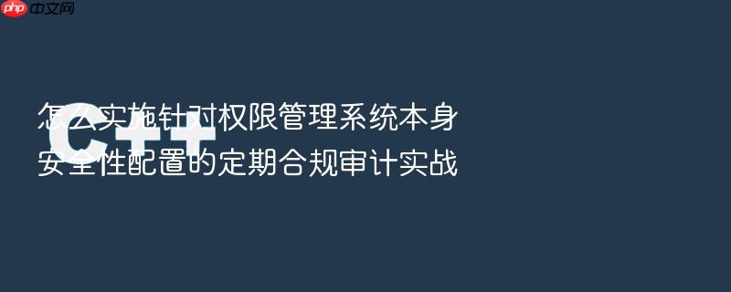 怎么实施针对权限管理系统本身安全性配置的定期合规审计实战