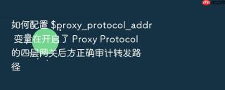 如何配置 $proxy_protocol_addr 变量在开启了 Proxy Protocol 的四层网关后方正确审计转发路径