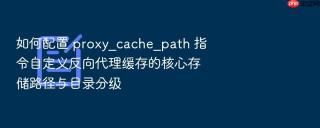 如何配置 proxy_cache_path 指令自定义反向代理缓存的核心存储路径与目录分级