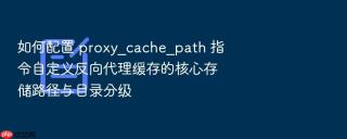 如何配置 proxy_cache_path 指令自定义反向代理缓存的核心存储路径与目录分级