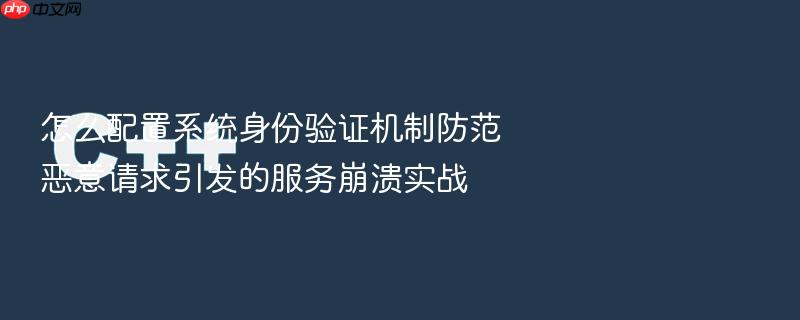 怎么配置系统身份验证机制防范恶意请求引发的服务崩溃实战