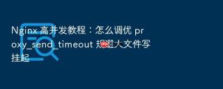 Nginx 高并发教程：怎么调优 proxy_send_timeout 规避大文件写挂起