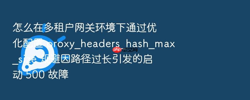 怎么在多租户网关环境下通过优化配置 proxy_headers_hash_max_size 规避因路径过长引发的启动 500 故障