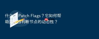 什么是 patch flags?它如何帮助渲染器判断节点的动态性?