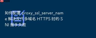 如何配置 proxy_ssl_server_name 解决反代多域名 https 时的 sni 握手失败