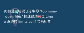 如何通过错误日志中的 \