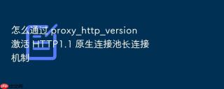 怎么通过 proxy_http_version 激活 http1.1 原生连接池长连接机制