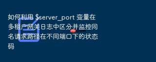 如何利用 $server_port 变量在多租户网关日志中区分并监控同名请求路径在不同端口下的状态码