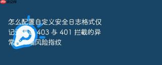 怎么配置自定义安全日志格式仅记录遭遇 403 与 401 拦截的异常客户端风险指纹