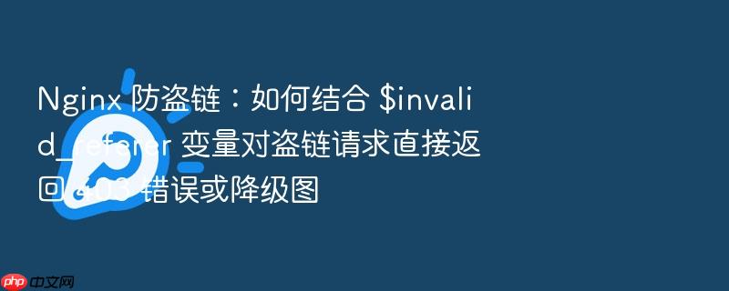 nginx 防盗链:如何结合 $invalid_referer 变量对盗链请求直接返回 403 错误或降级图