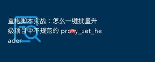 重构脚本实战：怎么一键批量升级项目中不规范的 proxy_set_header