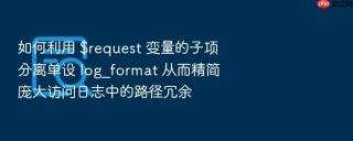 如何利用 $request 变量的子项分离单设 log_format 从而精简庞大访问日志中的路径冗余
