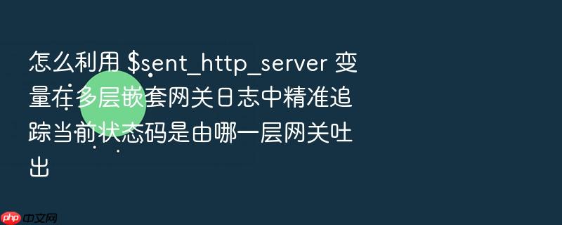 怎么利用 $sent_http_server 变量在多层嵌套网关日志中精准追踪当前状态码是由哪一层网关吐出