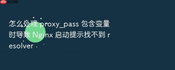 怎么处理 proxy_pass 包含变量时导致 Nginx 启动提示找不到 resolver