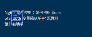 nginx 安全控制:如何利用 $remote_addr 变量限制单 ip 恶意频繁并发请求
