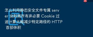怎么利用静态安全文件专属 server 块剥离所有非必要 cookie 过滤计算大幅减少特定路径的 http 首部体积