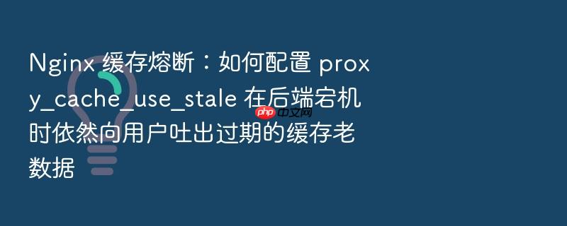 nginx 缓存熔断:如何配置 proxy_cache_use_stale 在后端宕机时依然向用户吐出过期的缓存老数据