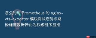 怎么利用 prometheus 的 nginx-vts-exporter 模块将状态码与路径维度数据转化为秒级时序监控