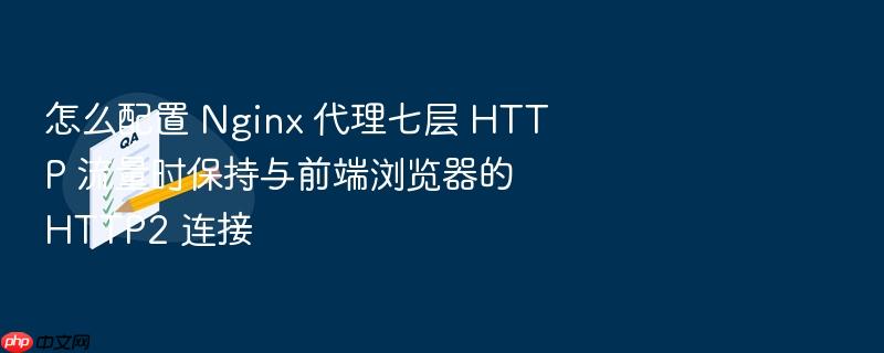 怎么配置 nginx 代理七层 http 流量时保持与前端浏览器的 http2 连接
