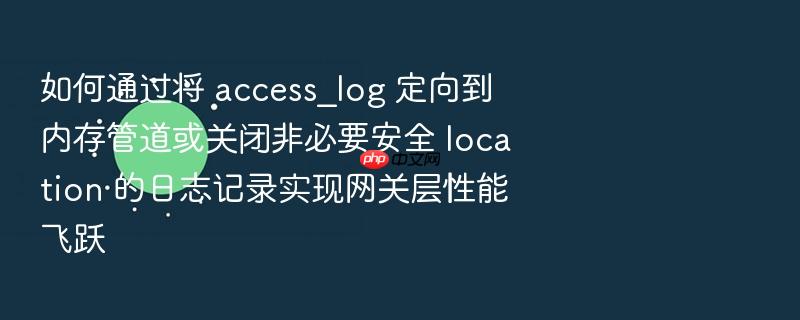 如何通过将 access_log 定向到内存管道或关闭非必要安全 location 的日志记录实现网关层性能飞跃