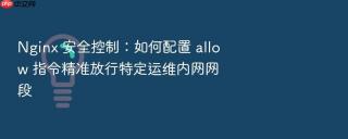 nginx 安全控制：如何配置 allow 指令精准放行特定运维内网网段